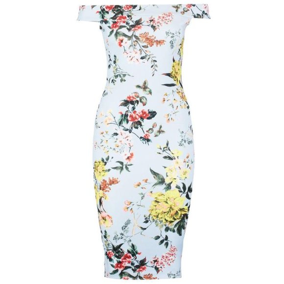 Boohoo Dresses & Skirts - Floral Off the Shoulder Midi Dress